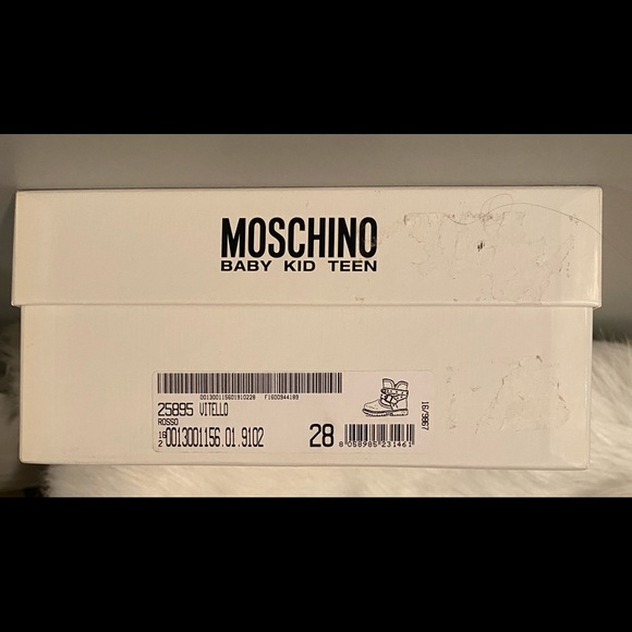 HOST PICK‼️Moschino Kid Rosso Red Leather Motor Boot Size 28 - Picture 8 of 11